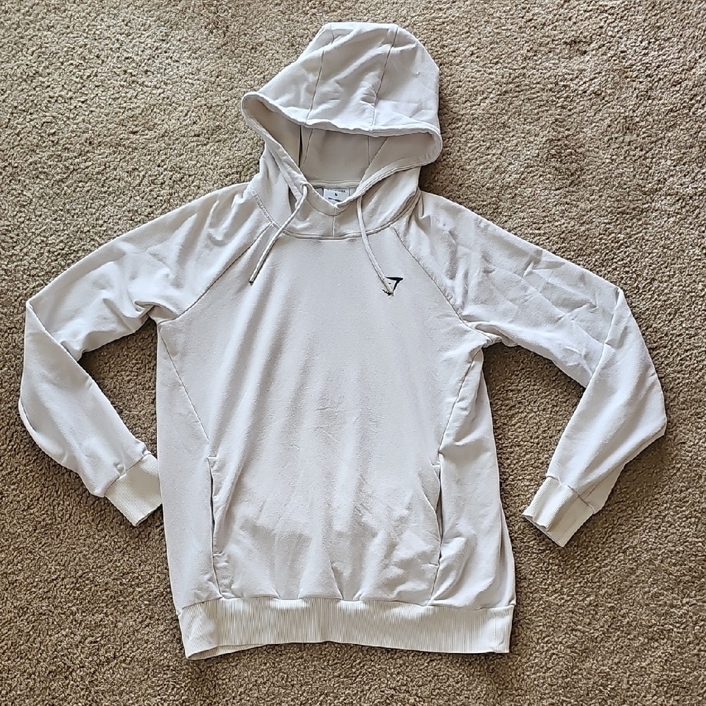 Gymshark White Training Hoodie- Size Medium Womens